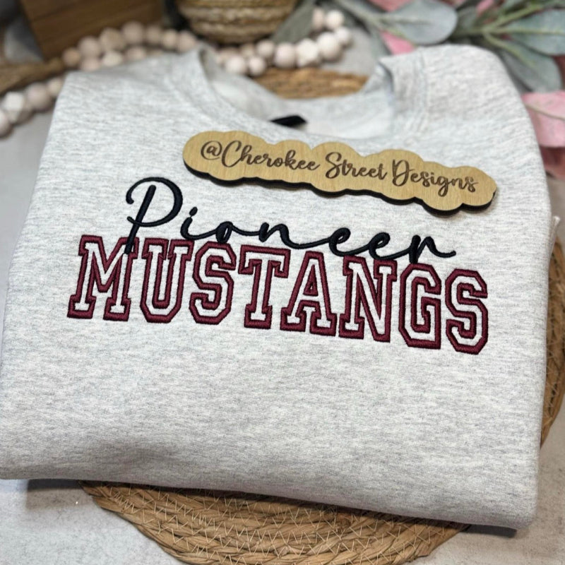 School Spirit Embroidered Sweatshirt