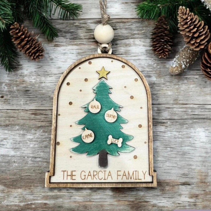 Personalized Family Christmas Tree Ornament