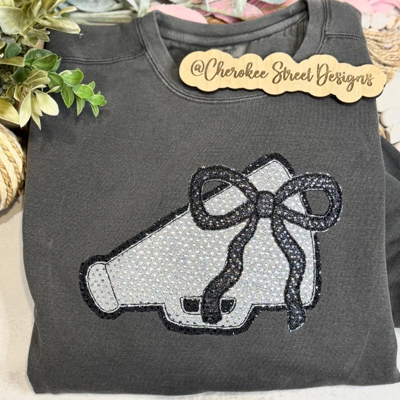 Gray sweatshirt with a decorative design